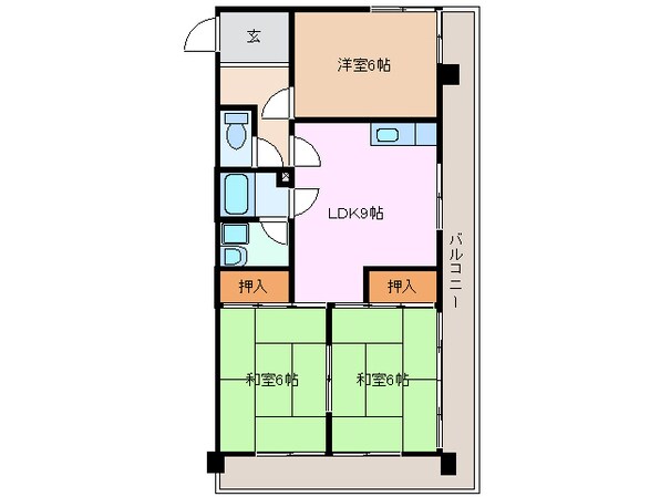 川原町駅 徒歩2分 3階の物件間取画像